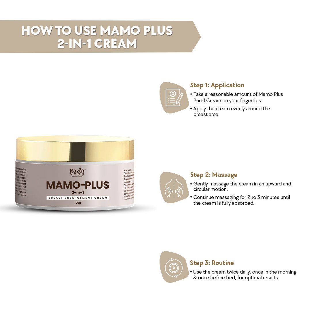 Razorveda | Mamo Plus 2 in-1 Cream for Bust Enhancement