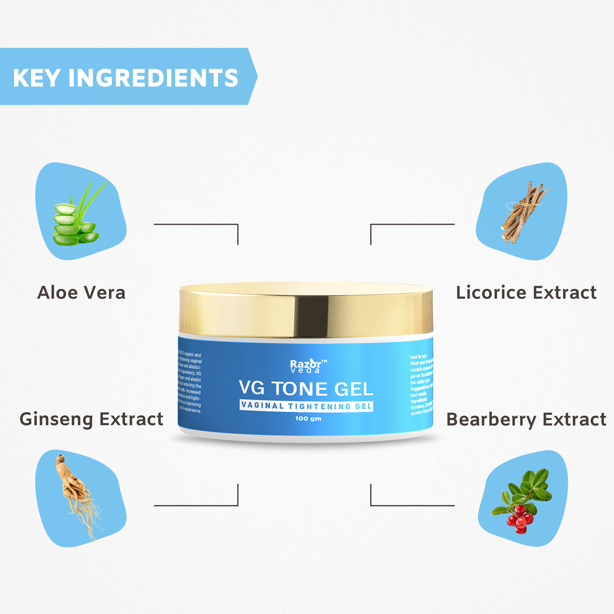 VG Tone V-Tightening Gel for V Toning & Rejuvenation Razorveda